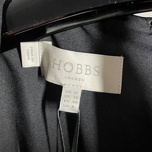 NEW Hobbs Dress Womens 8 black Alva pencil sheath cocktail classic - Picture 4 of 11